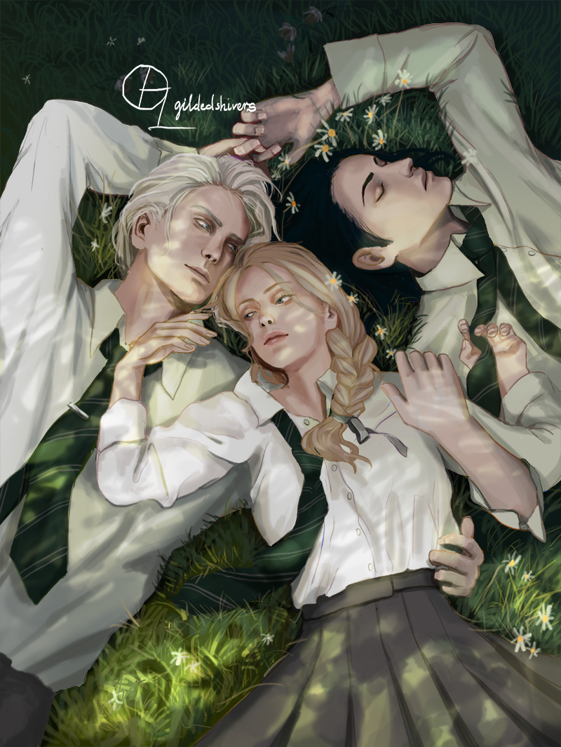 Young Lucius, Narcissa and Severus 