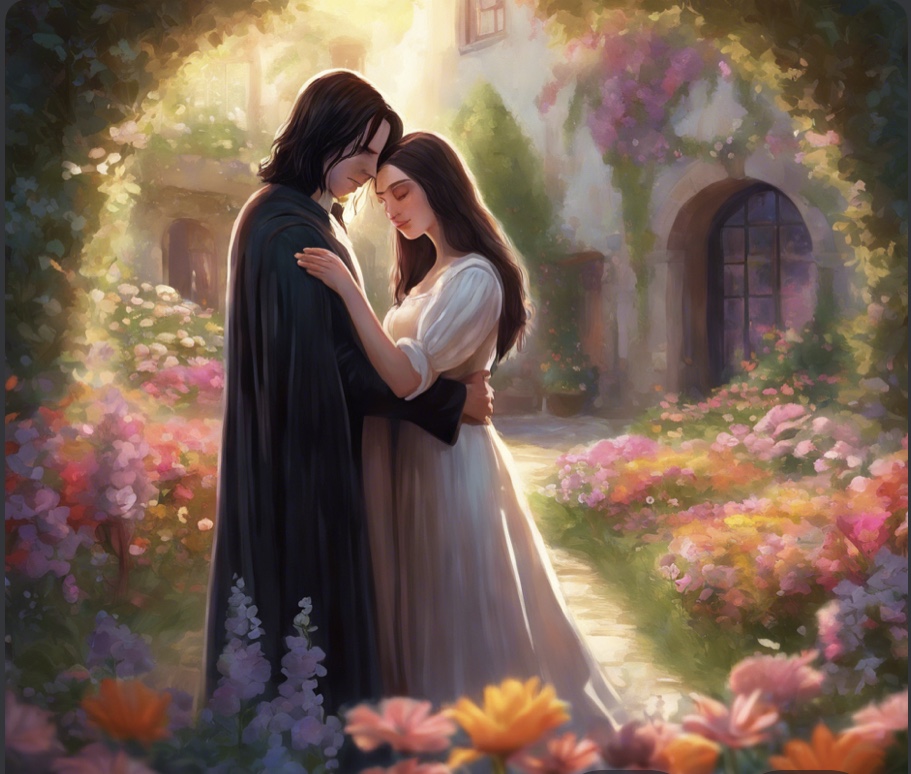 Snape and Lily AI generated art